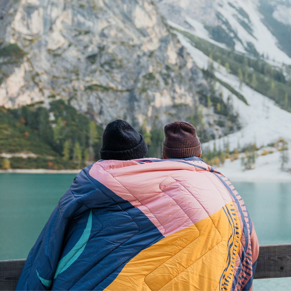 VOITED Fleece Outdoor Camping Blanket - Earth