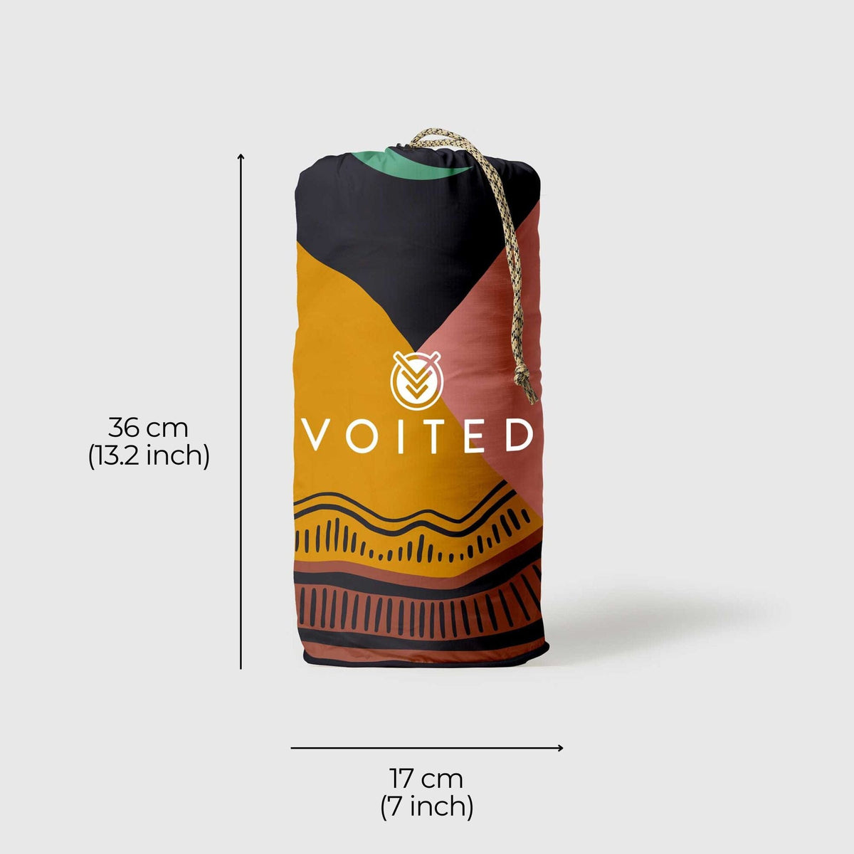 VOITED Fleece Outdoor Camping Blanket - Earth