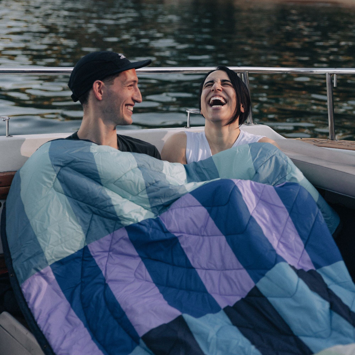 VOITED Recycled Ripstop Outdoor Camping Blanket - Azure