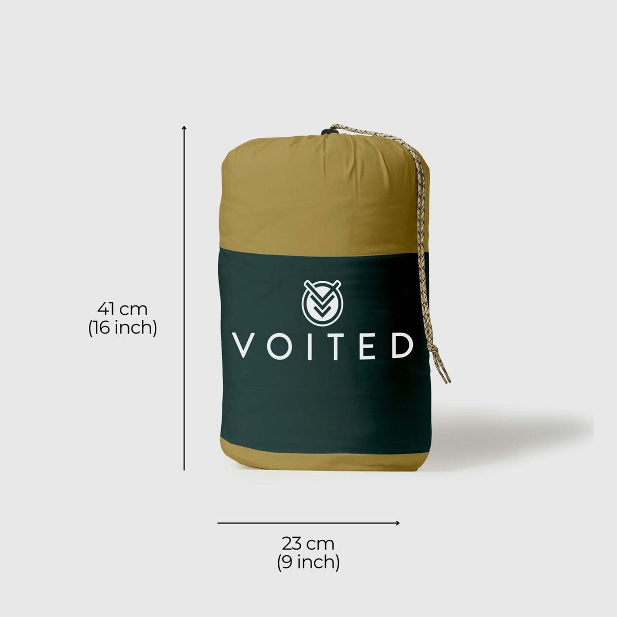 VOITED Slumber Zip Sack Blanket - Green Gabels / Dusty Sand