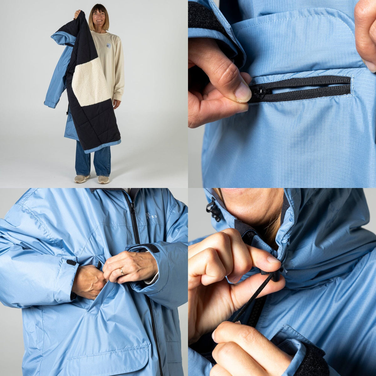 VOITED 3rd Edition Outdoor Changing Robe & Drycoat for Surfing, Camping, Vanlife & Wild Swimming - Olive