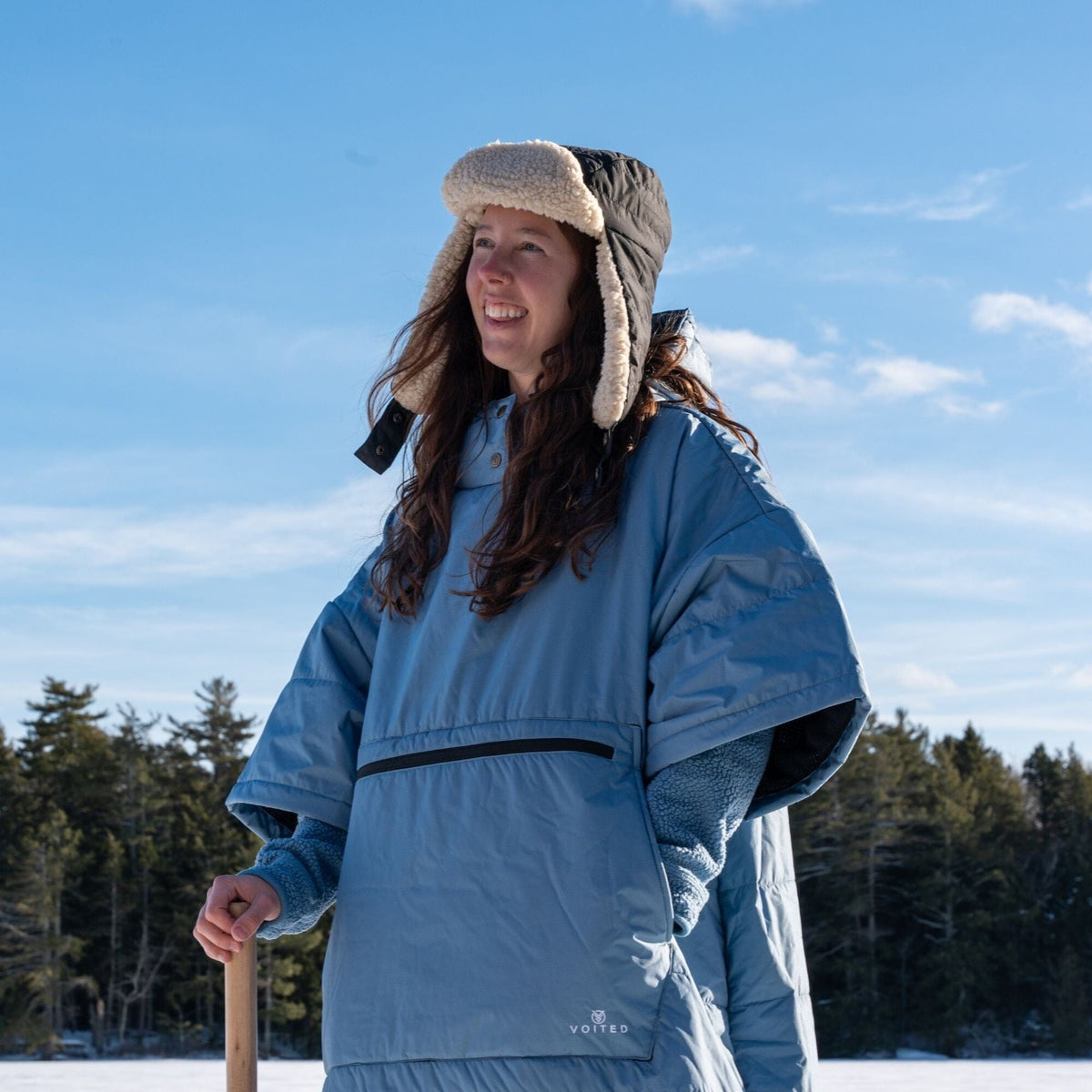 VOITED 3rd Edition Outdoor Poncho for Surfing, Camping, Vanlife & Wild Swimming - Mountain Spring