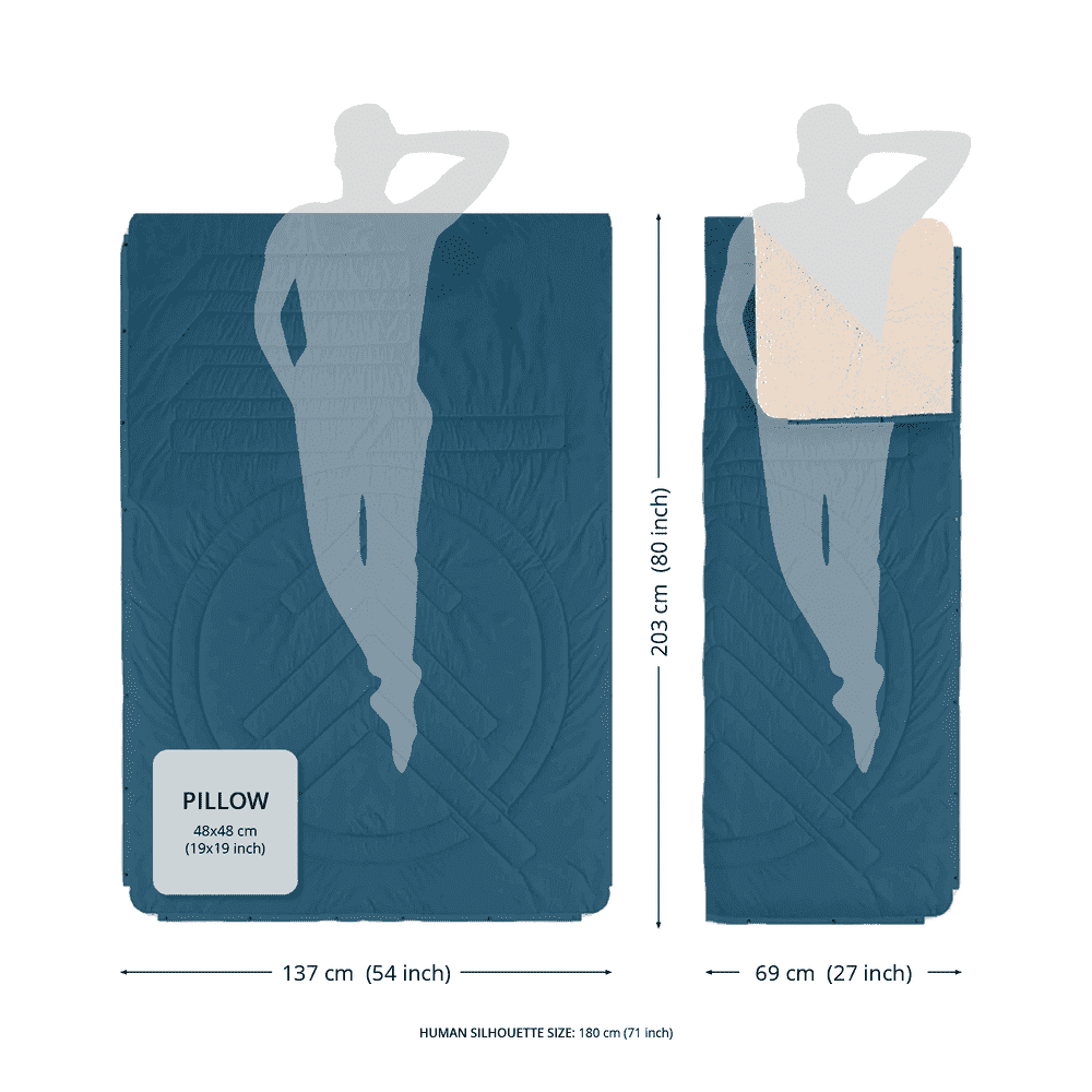 VOITED CloudTouch® Indoor/Outdoor Camping Blanket - Fuzzy Sunset