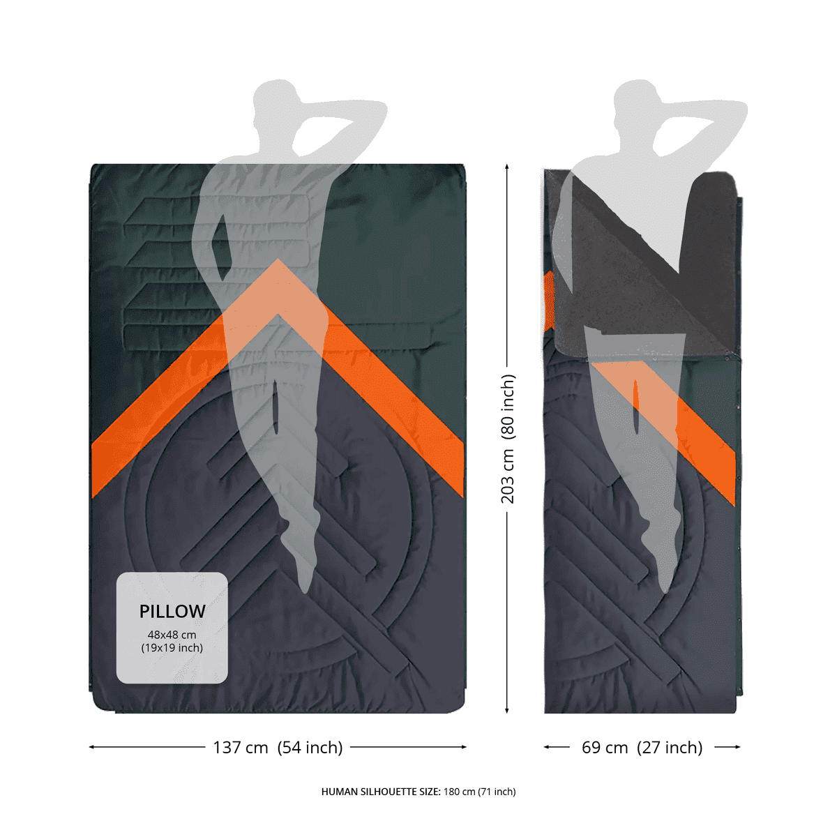 VOITED Fleece Outdoor Camping Blanket - Snowy Peak