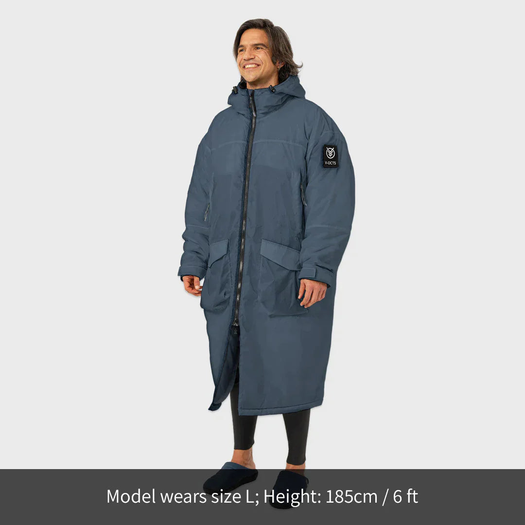 VOITED Original Outdoor Changing Robe & Drycoat for Surfing, Camping, Vanlife & Wild Swimming - Marsh Grey