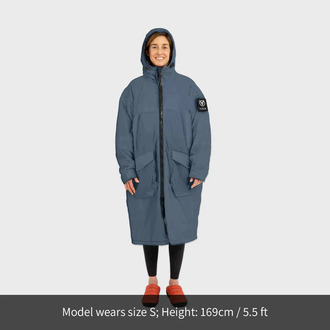 VOITED Original Outdoor Changing Robe & Drycoat for Surfing, Camping, Vanlife & Wild Swimming - Marsh Grey