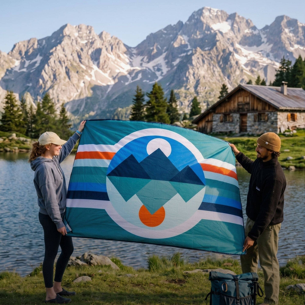 VOITED Compact Picnic & Beach Blanket - Luna Creek