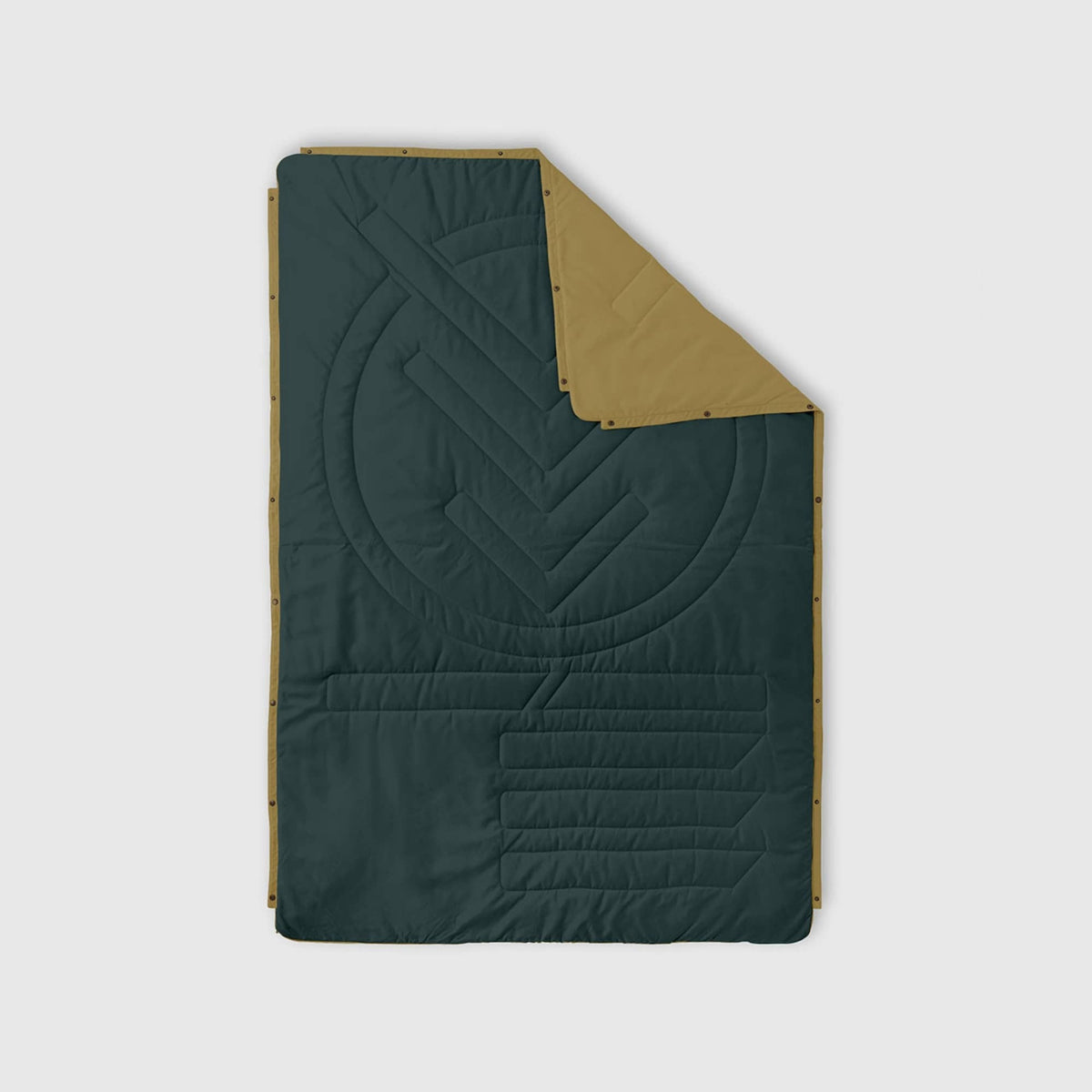 VOITED Recycled Ripstop Outdoor Camping Blanket - Green Gabels / Dusty Sand