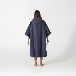 VOITED Micro Fleece Poncho -Ocean Navy/Ethno