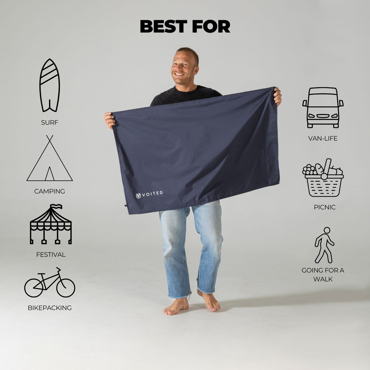 VOITED Pocket Dry Mat - Graphite