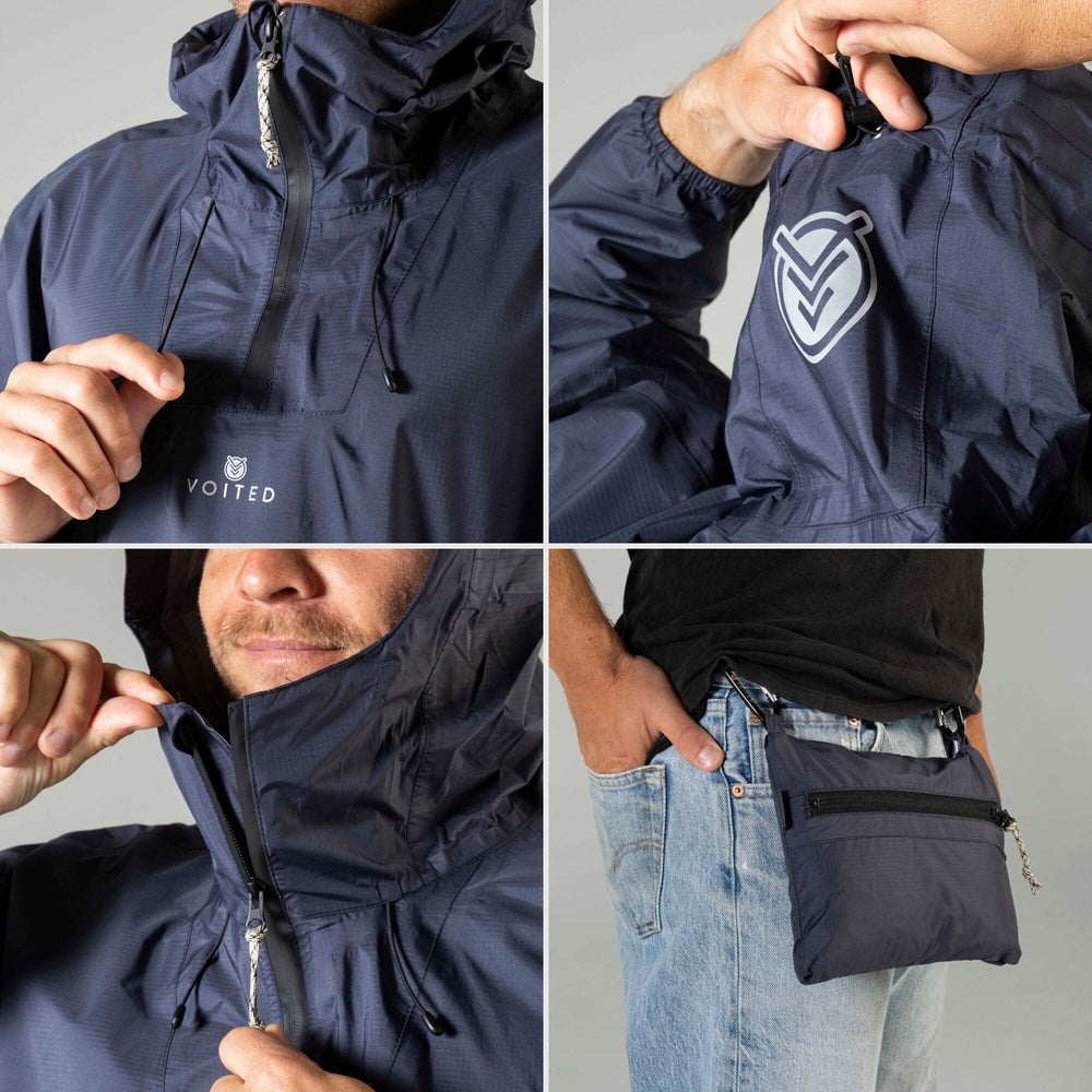 VOITED Rain Poncho 2.0 - Graphite | Waterproof & Packable – VOITED UK