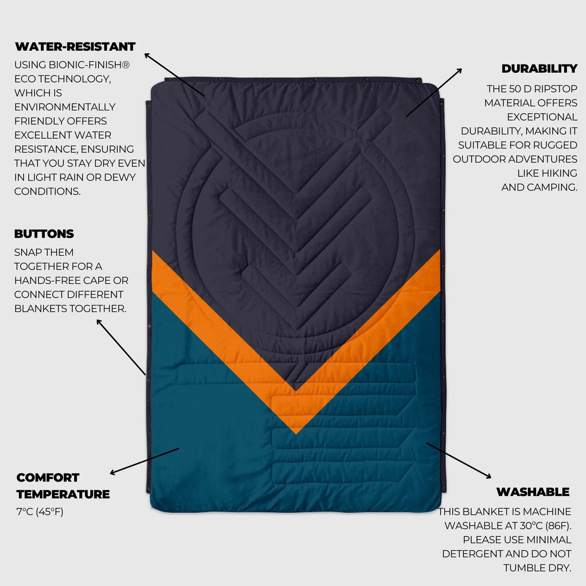 VOITED CloudTouch® Indoor/Outdoor Camping Blanket - Down Under
