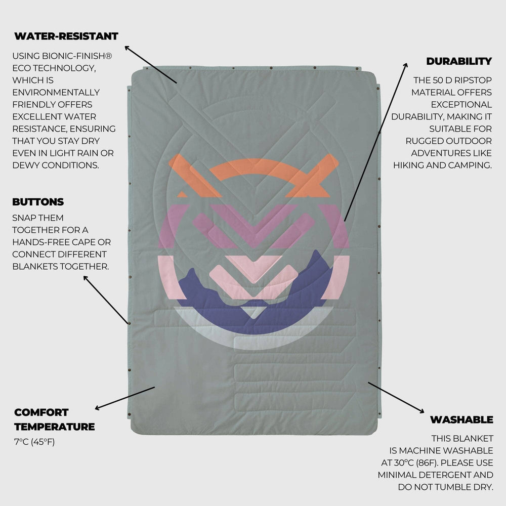 VOITED CloudTouch® Indoor/Outdoor Camping Blanket - Echo Bloom
