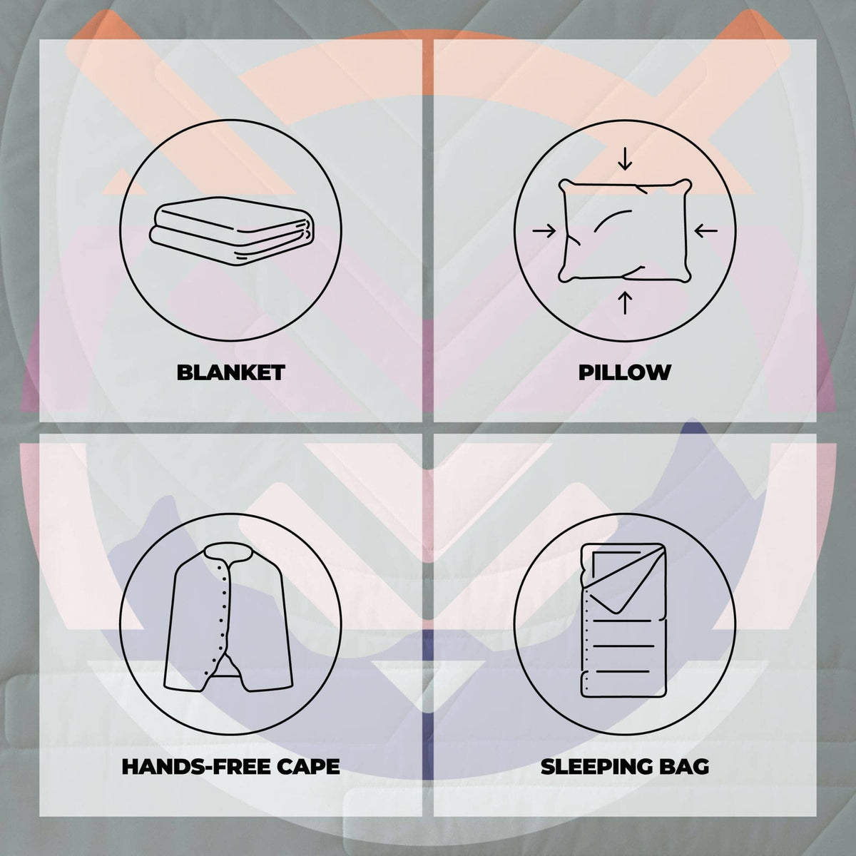 VOITED CloudTouch® Indoor/Outdoor Camping Blanket - Echo Bloom