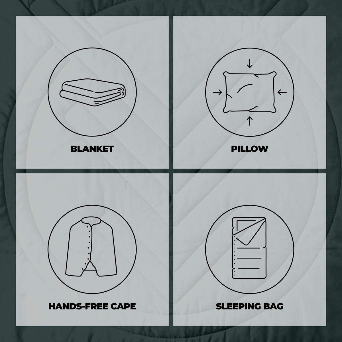 VOITED CloudTouch® Indoor/Outdoor Camping Blanket - Green Gabels