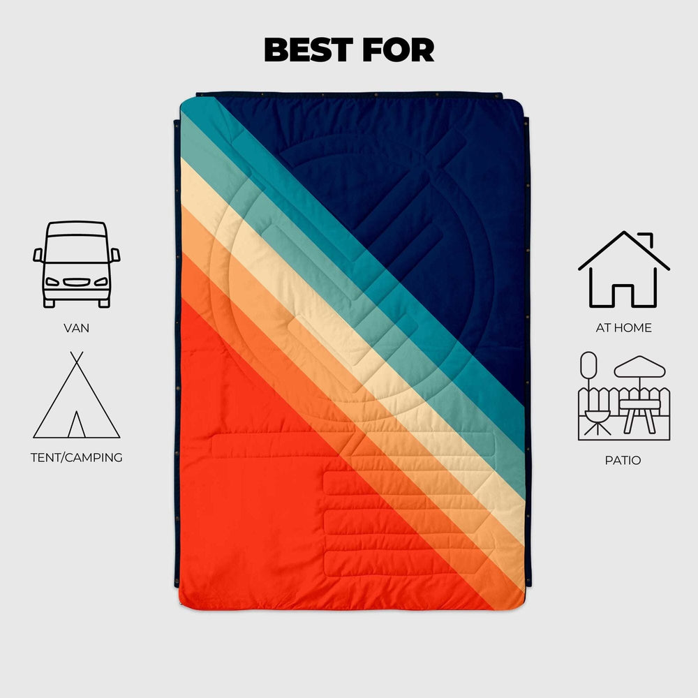 VOITED CloudTouch® Indoor/Outdoor Camping Blanket - Rainbow