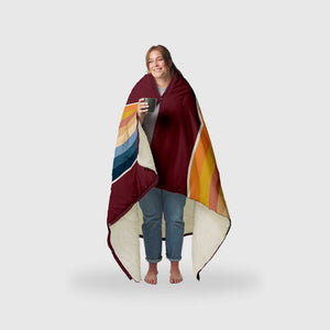 VOITED CloudTouch® Indoor/Outdoor Camping Blanket - Camp Vibes / Berry