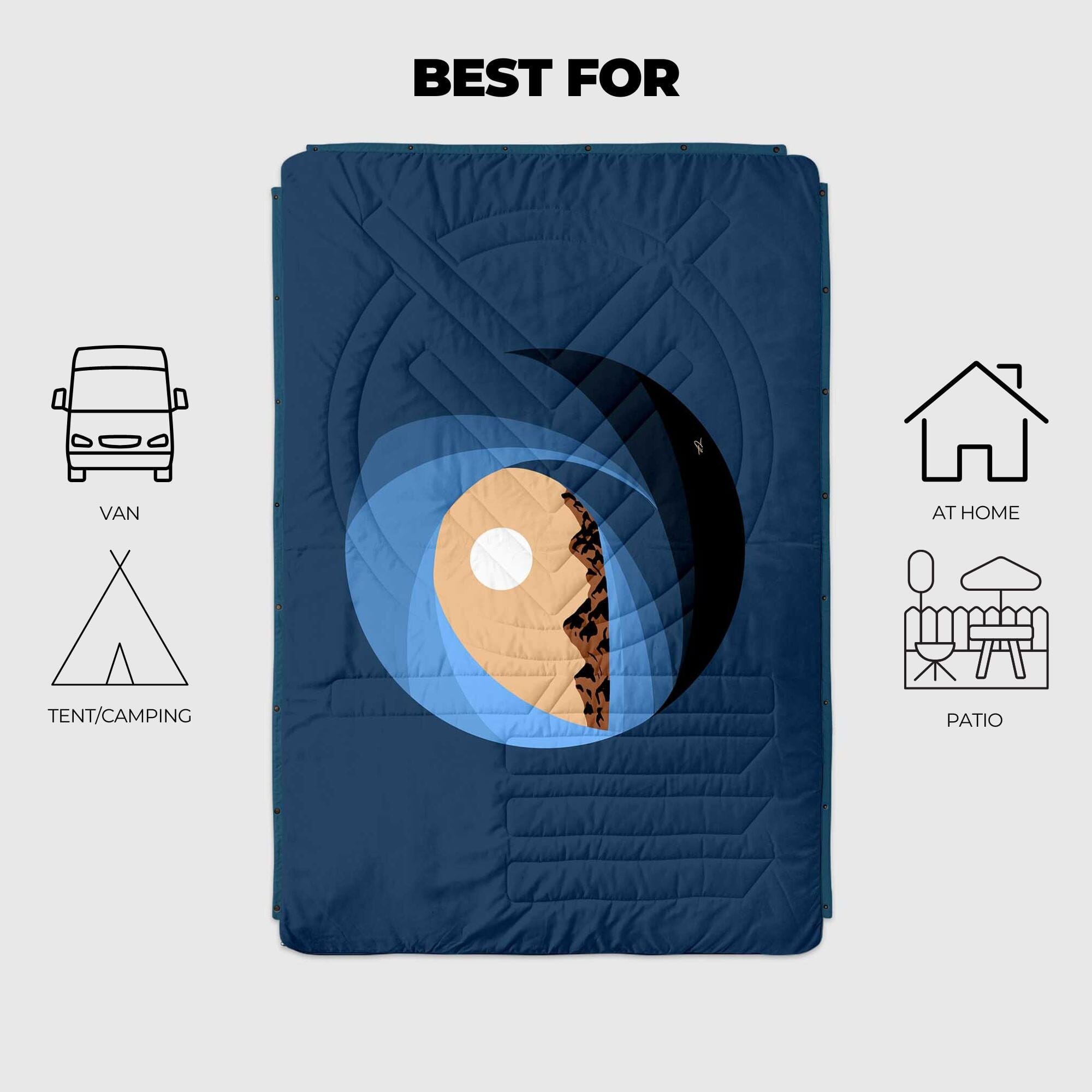 shota　VOITED CLOUD TOUCH  BLANKET VOITED Camping Blanket - CLOUDTOUCH 4-in-1 Travel Blanket