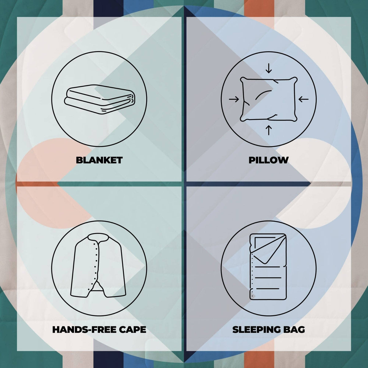VOITED CloudTouch® Indoor/Outdoor Camping Blanket - Luna Creek
