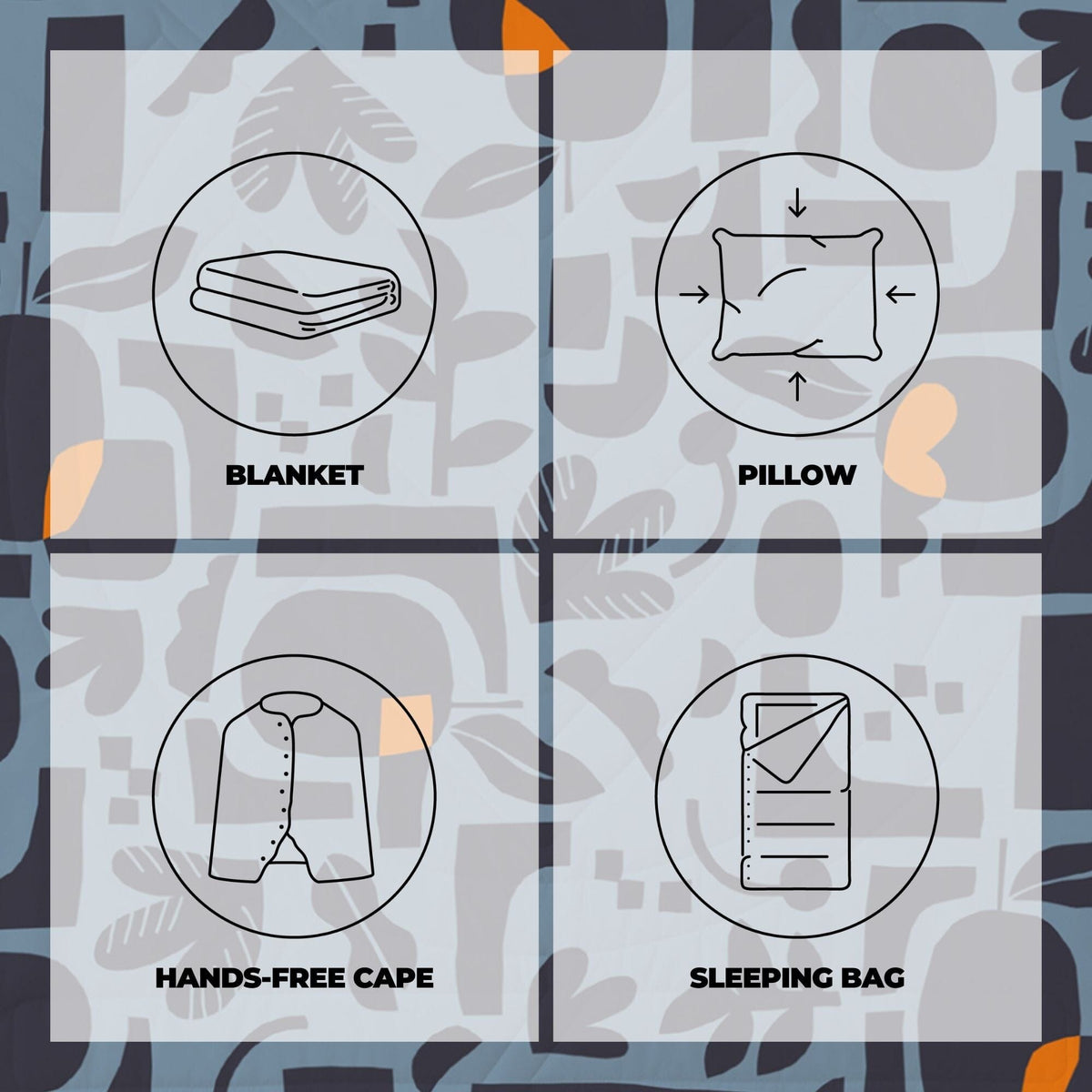 VOITED CloudTouch® Indoor/Outdoor Camping Blanket - Lush Garden