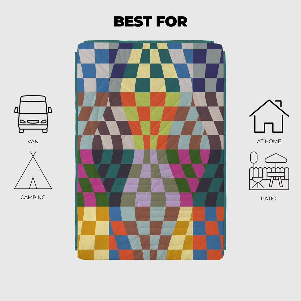 VOITED CloudTouch® Indoor/Outdoor Camping Blanket -Orbit