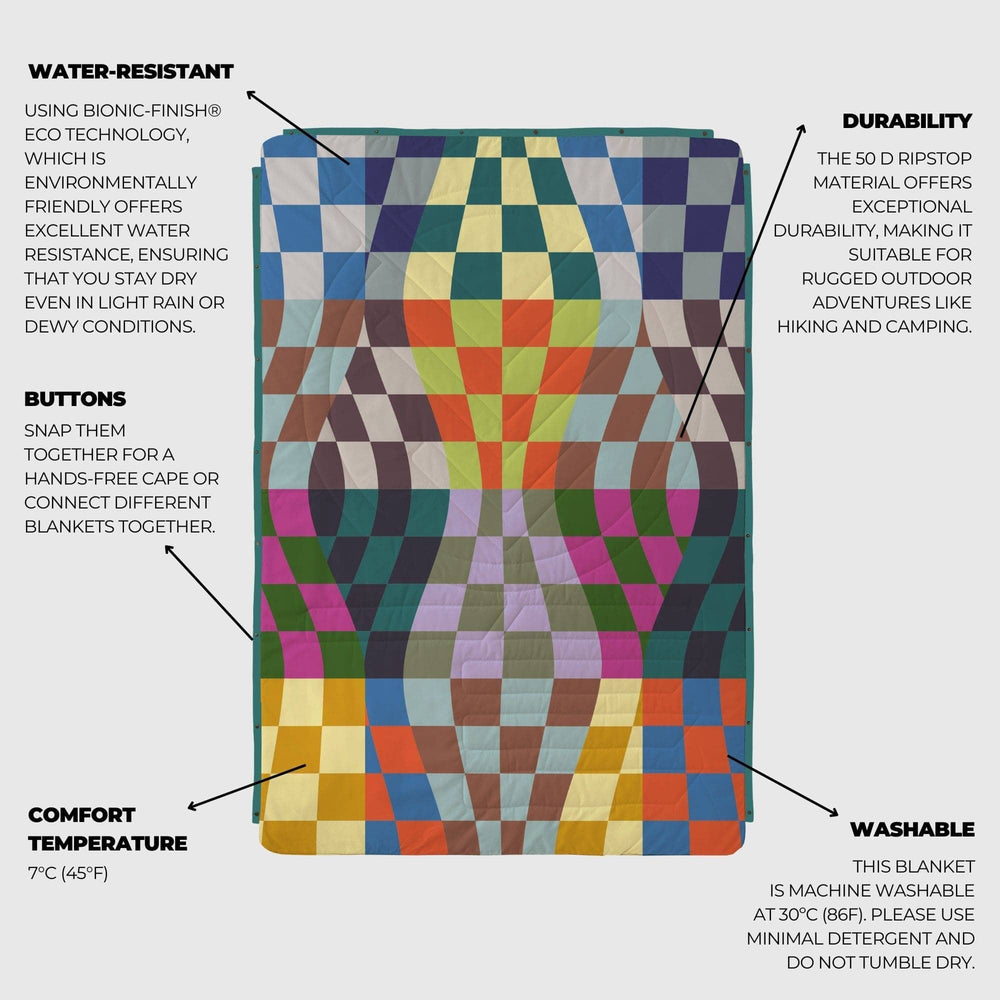 VOITED CloudTouch® Indoor/Outdoor Camping Blanket -Orbit