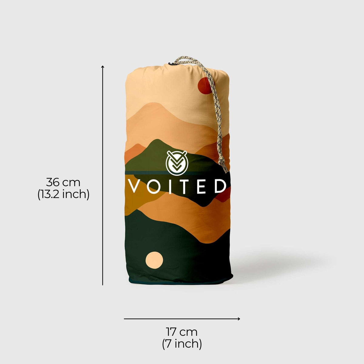 VOITED Fleece Outdoor Camping Blanket - Day & Night