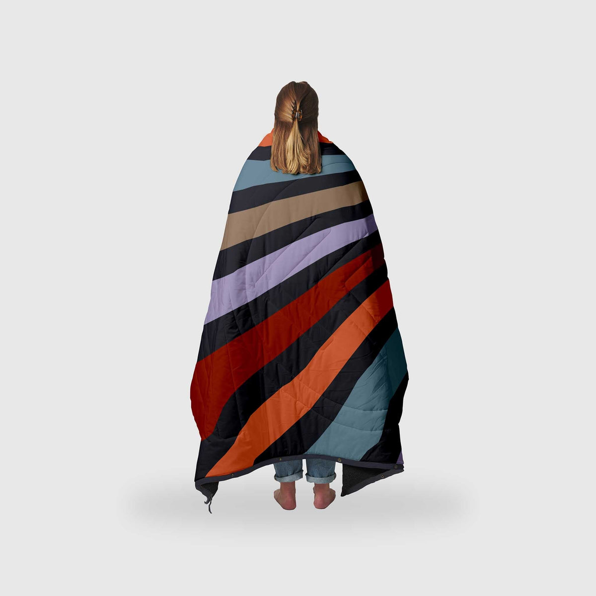 VOITED Fleece Outdoor Camping Blanket - Beams