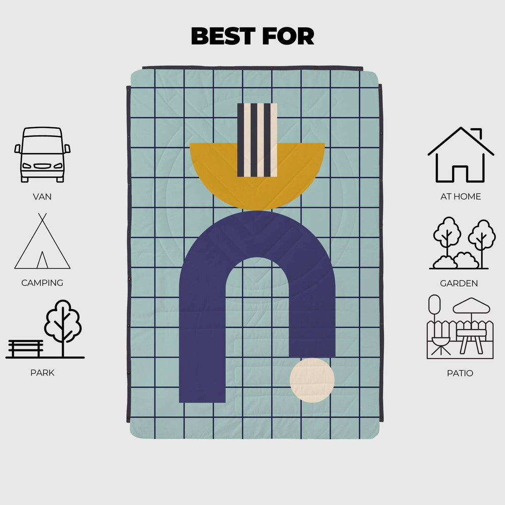 VOITED Fleece Outdoor Camping Blanket - Edeny Pool