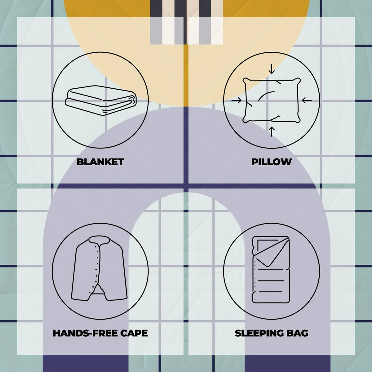 VOITED Fleece Outdoor Camping Blanket - Edeny Pool