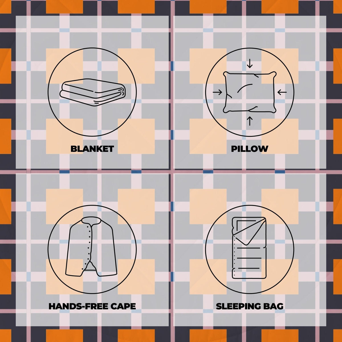 VOITED Fleece Outdoor Camping Blanket - Mellow Magic