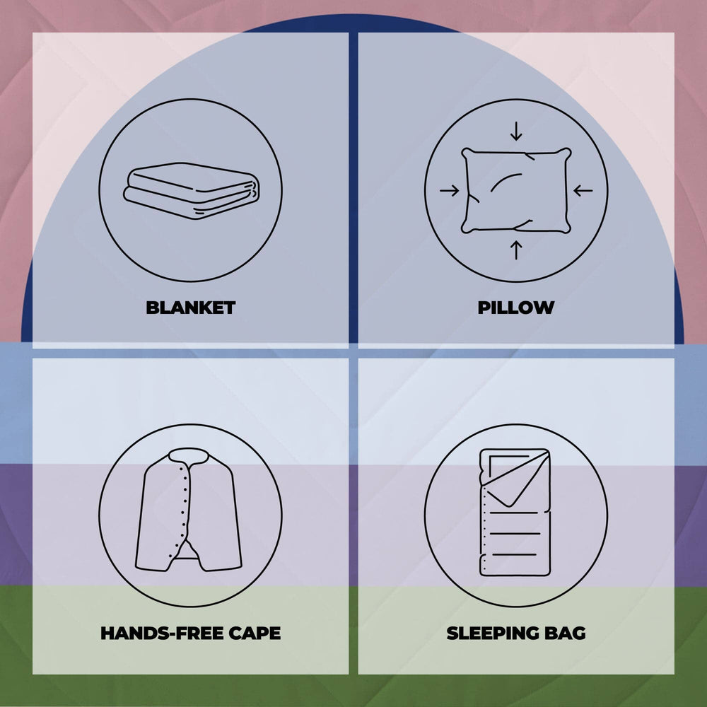 VOITED Fleece Outdoor Camping Blanket - Moon River