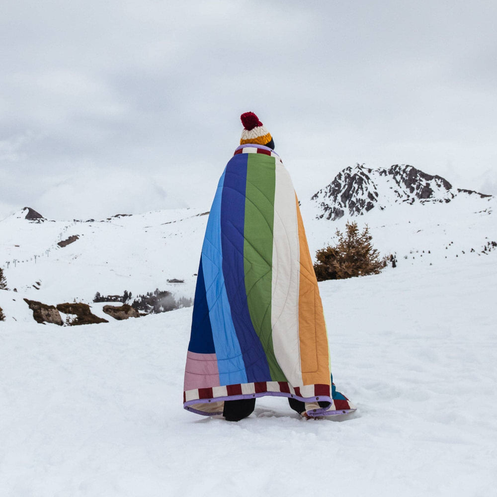 VOITED Fleece Outdoor Camping Blanket - Moon River