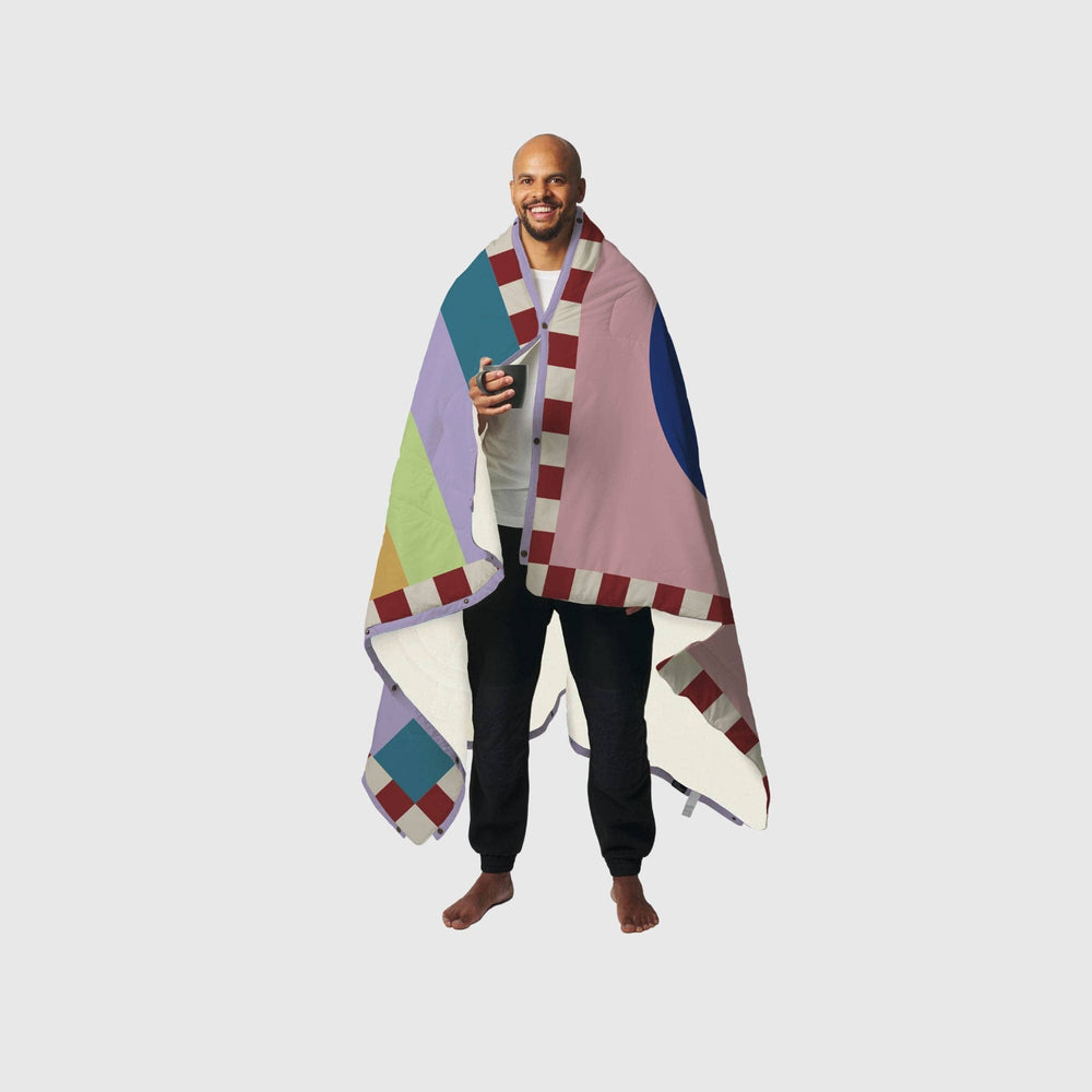 VOITED Fleece Outdoor Camping Blanket - Moon River