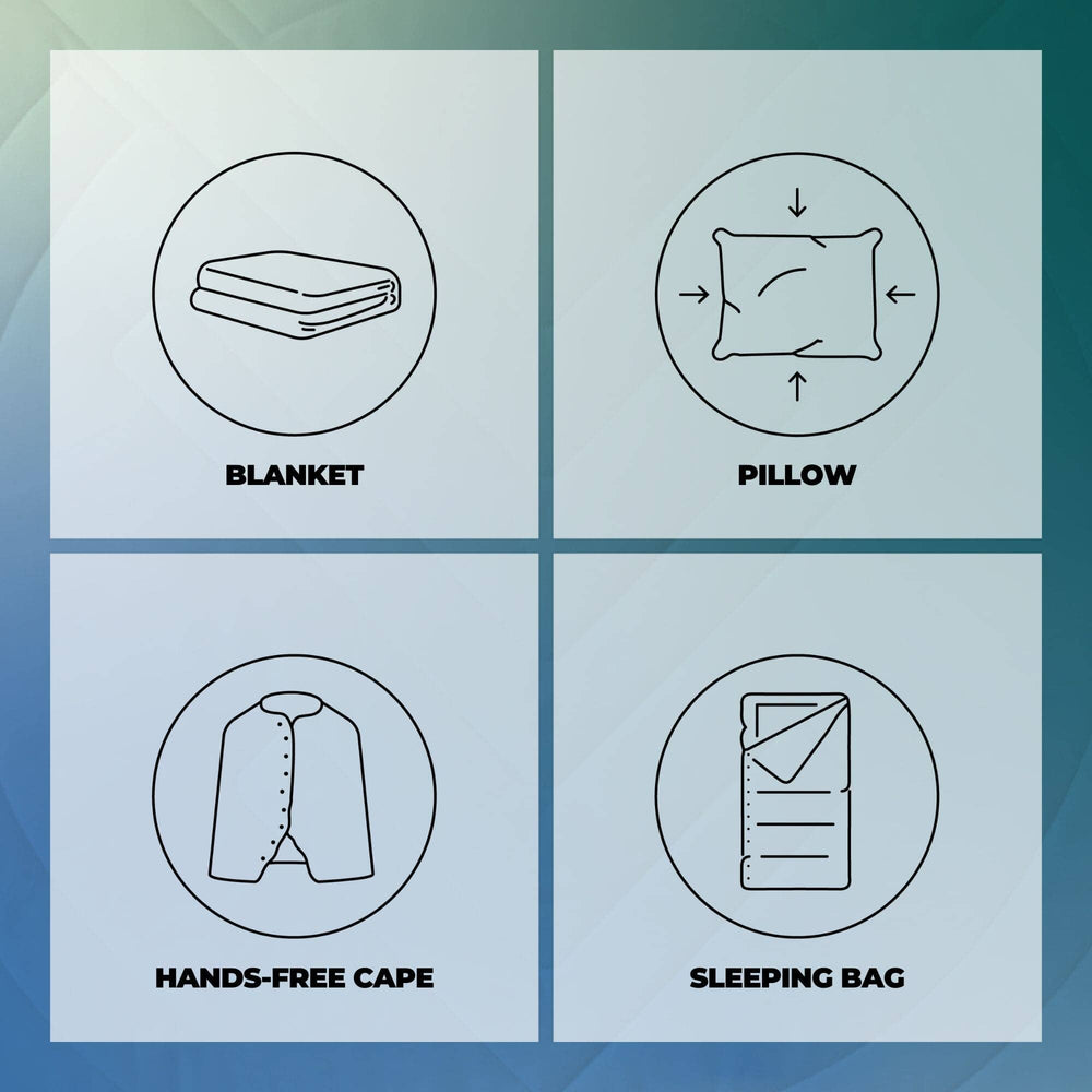 VOITED Fleece Outdoor Camping Blanket - Sea Mist