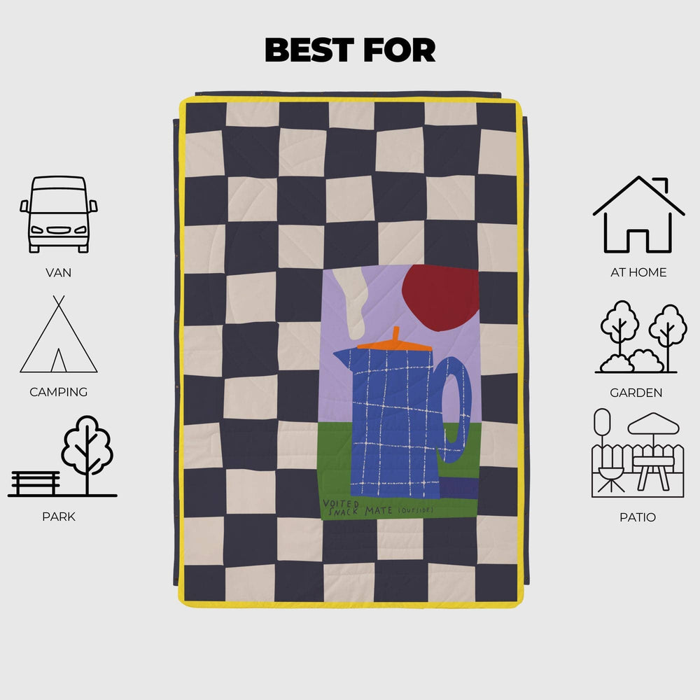 VOITED Fleece Outdoor Camping Blanket - Snack Mate