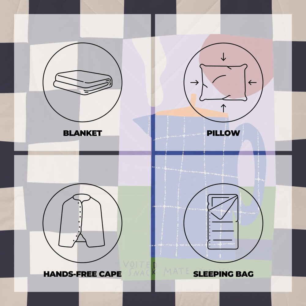 VOITED Fleece Outdoor Camping Blanket - Snack Mate
