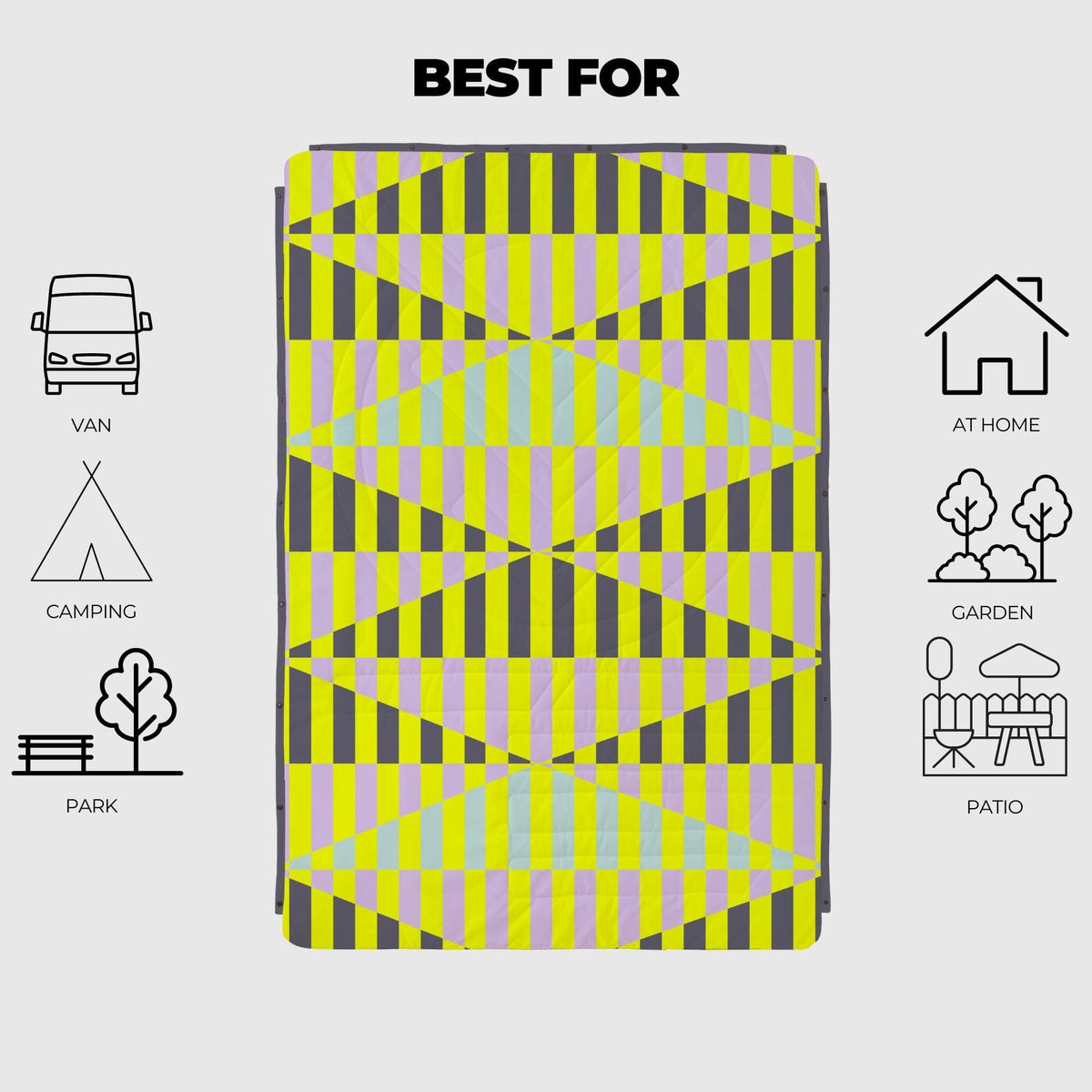 VOITED Fleece Outdoor Camping Blanket - Stardust Valley