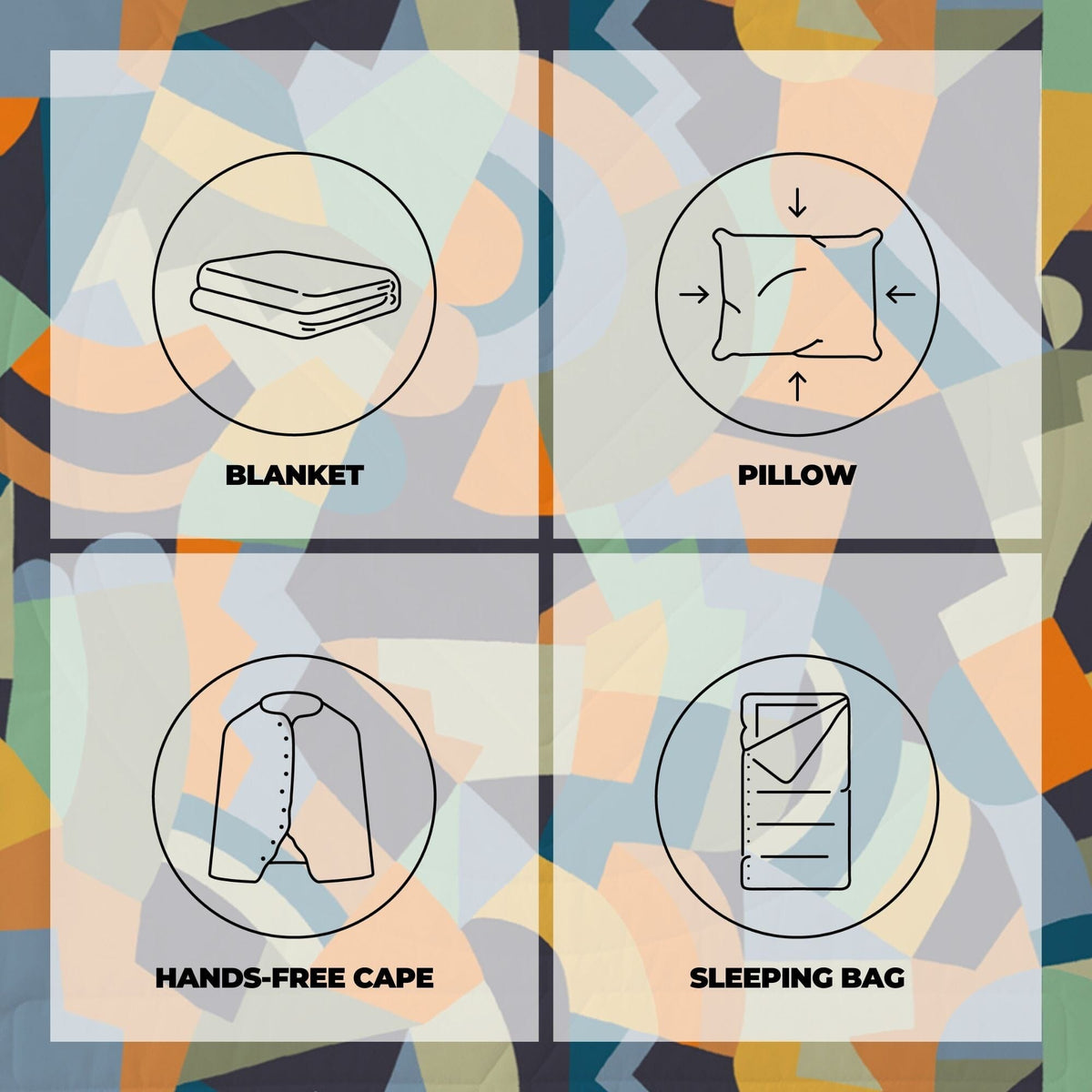 VOITED Mini Traveler Cream Indoor / Outdoor Camping Blanket - Farmers Market