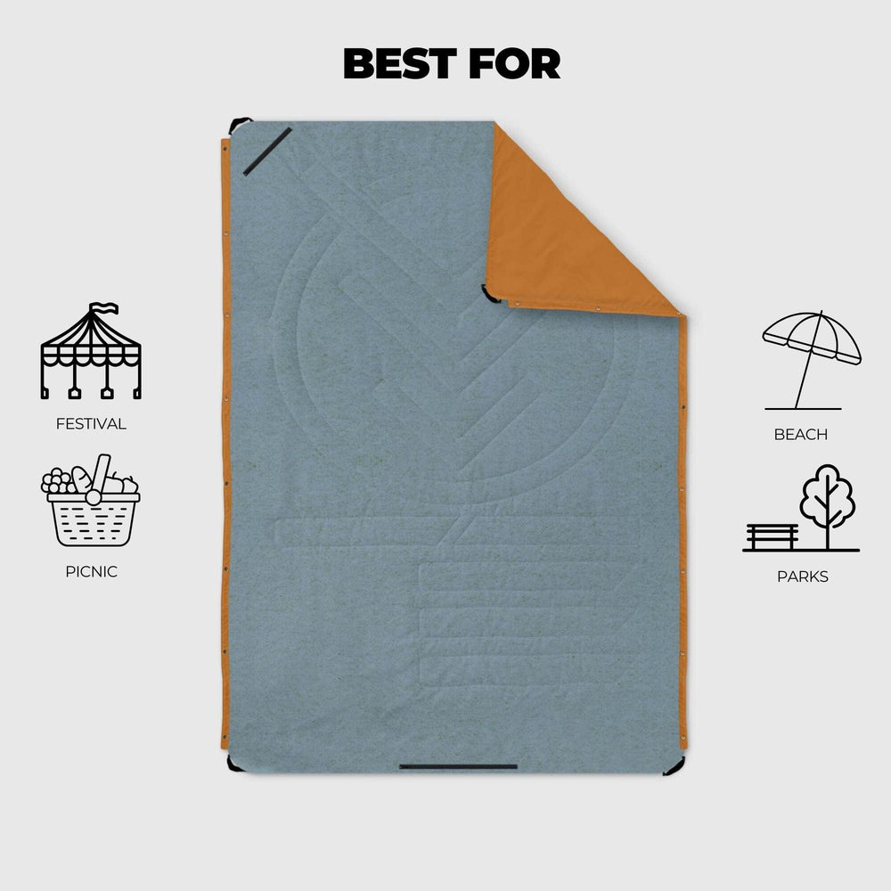 VOITED Compact Picnic & Beach Blanket  - Mountain Spring/Sundial