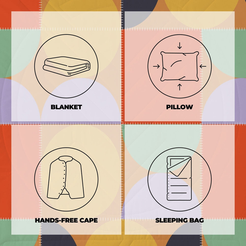 VOITED Recycled Ripstop Outdoor Camping Blanket - Blushing Peach/Sundial