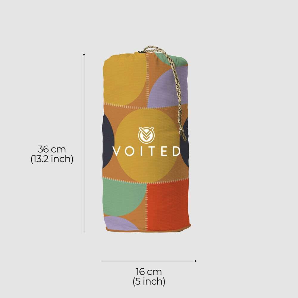 VOITED Recycled Ripstop Outdoor Camping Blanket - Blushing Peach/Sundial