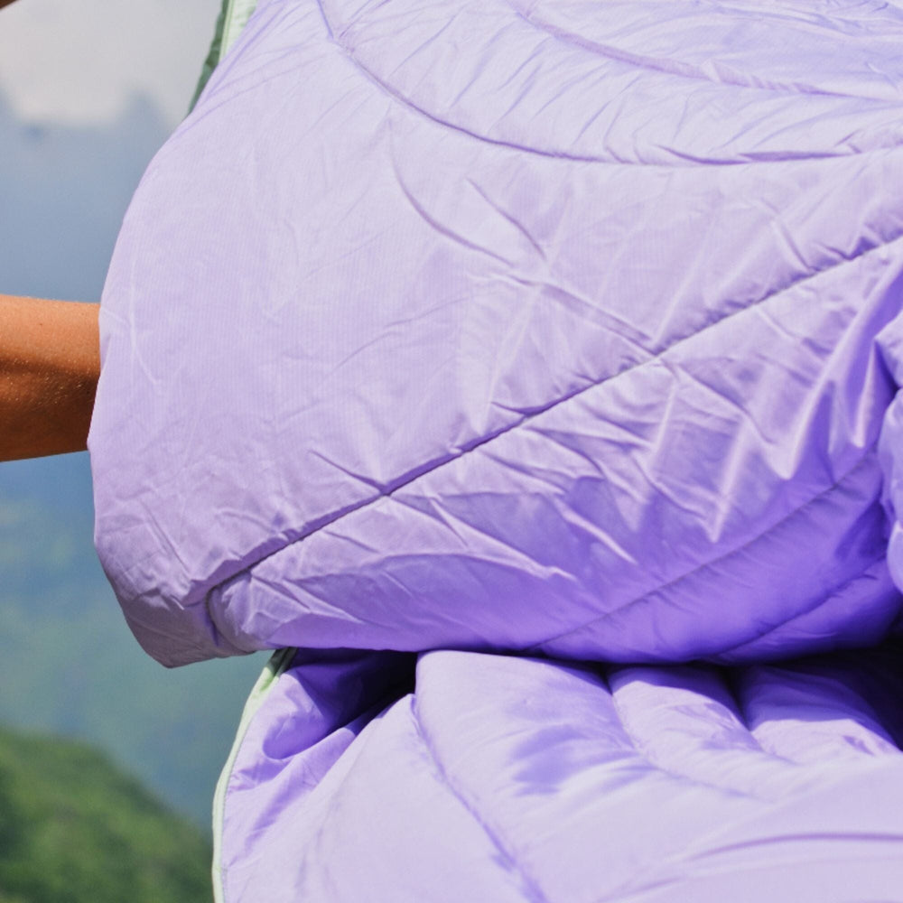 VOITED Recycled Ripstop Outdoor Camping Blanket - Cameo Green/Digital Lavender