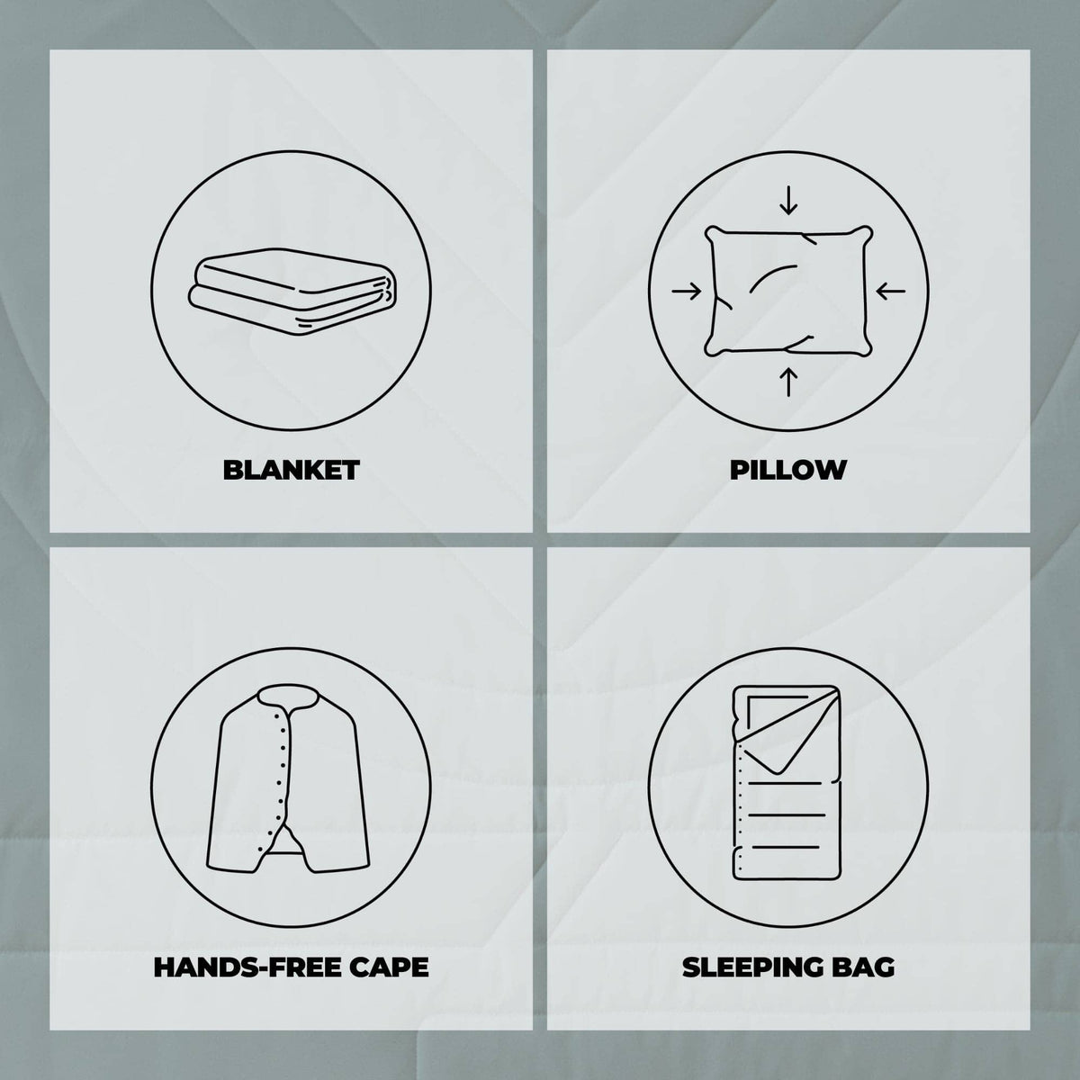 VOITED Recycled Ripstop Outdoor Camping Blanket - Eucalyptus