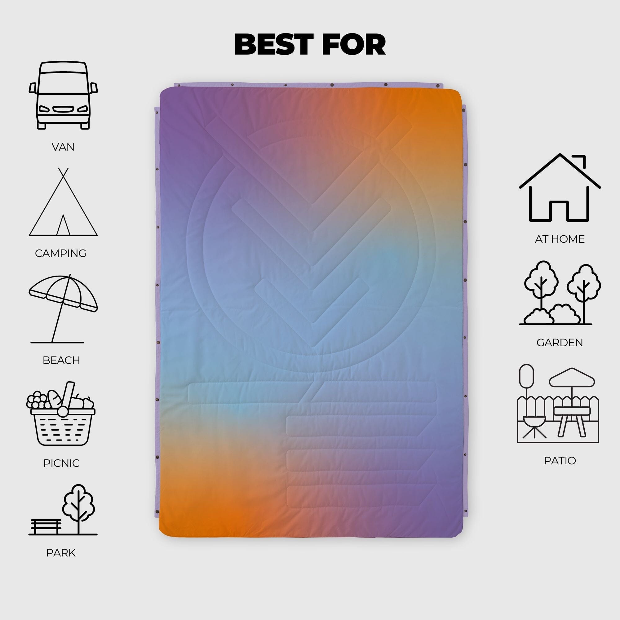 VOITED Insulated, Recycled & Versatile Outdoor Throw Blanket