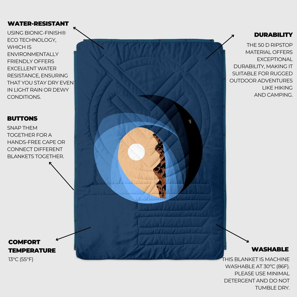 VOITED Recycled Ripstop Outdoor Camping Blanket - Lens