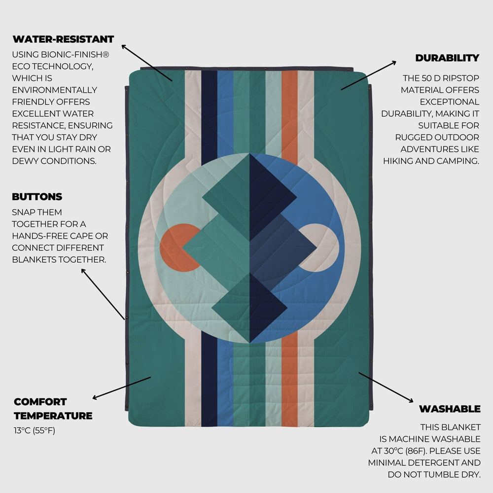 VOITED Recycled Ripstop Outdoor Camping Blanket - Luna Creek