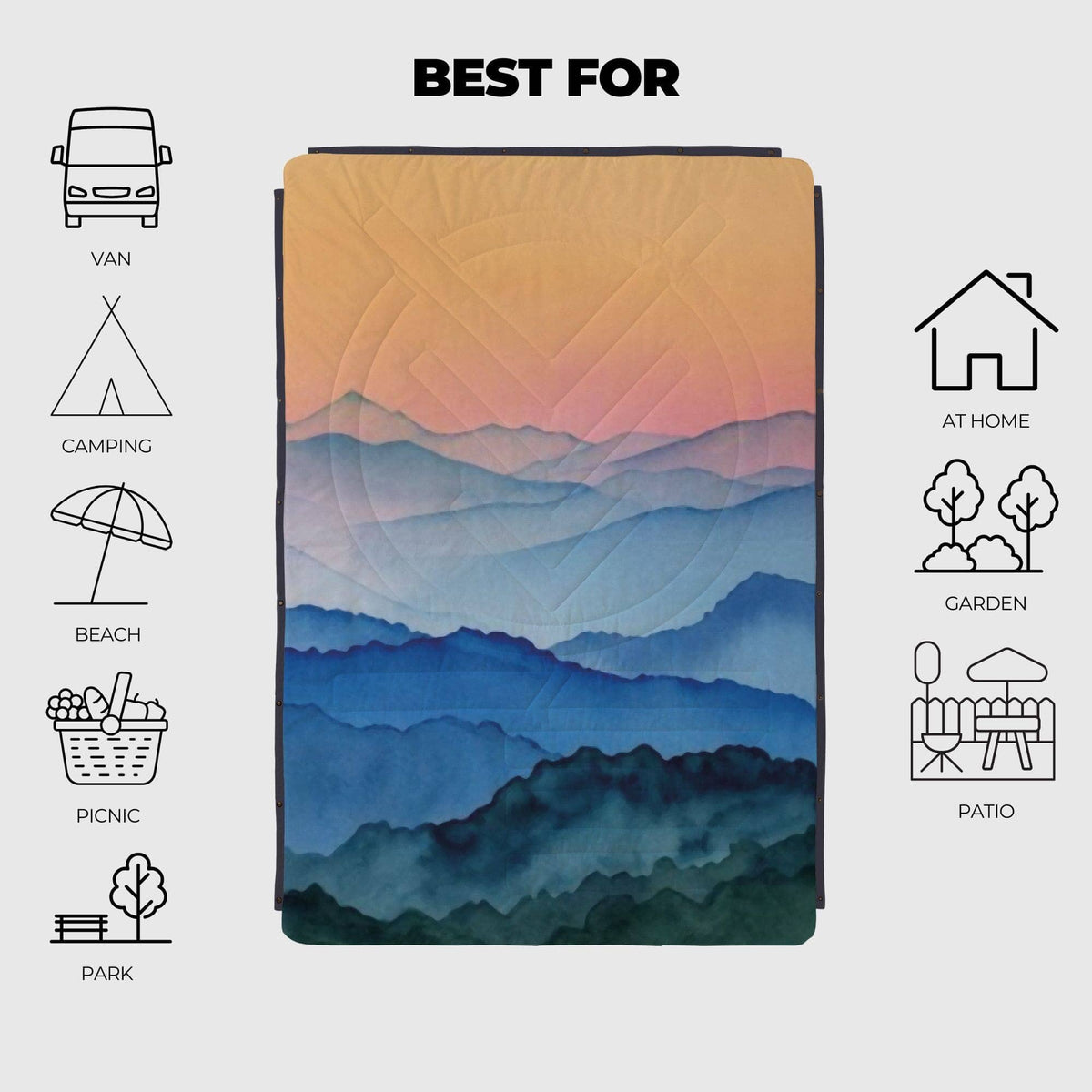 VOITED Recycled Ripstop Outdoor Camping Blanket - Nomadsland