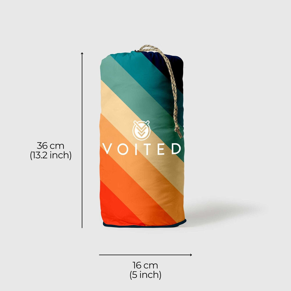 VOITED Recycled Ripstop Outdoor Camping Blanket - Rainbow