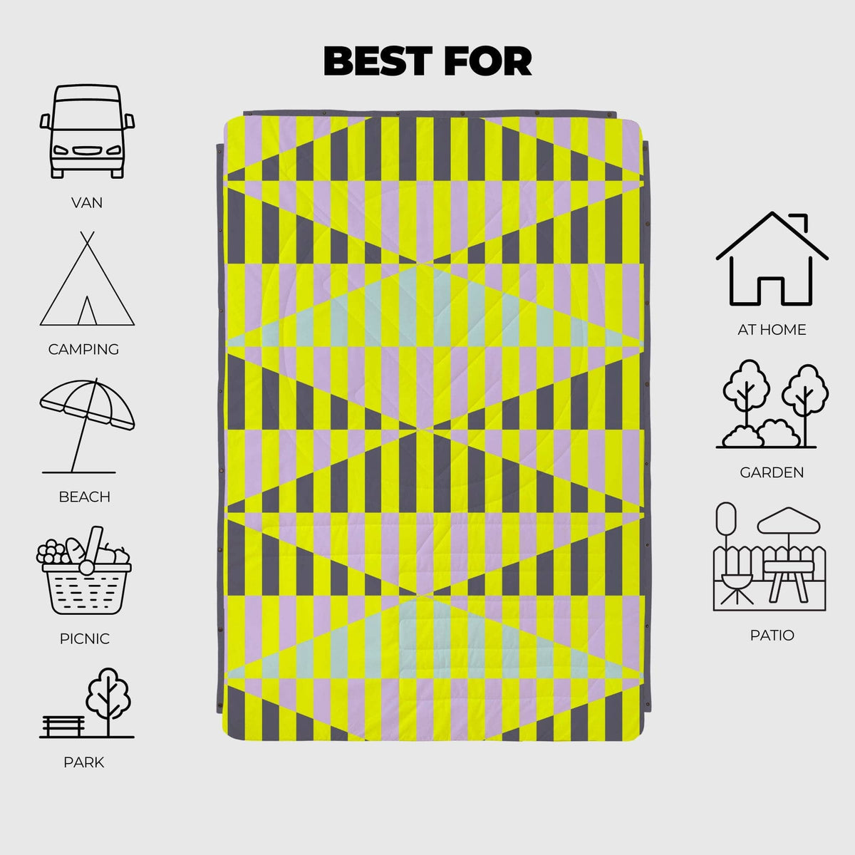 VOITED Recycled Ripstop Outdoor Camping Blanket - Stardust Valley